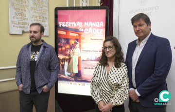Organizadores y autoridades durante la presentación de la cita en el Ayuntamiento de Cádiz