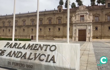 Imagen de la fachada del Parlamento de Andalucía