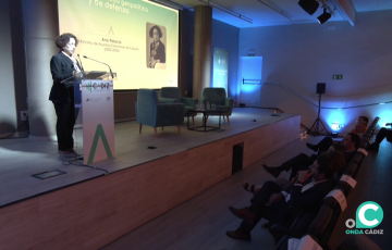 La ex ministra de Asuntos Exteriores, Ana Palacios durante su intervención