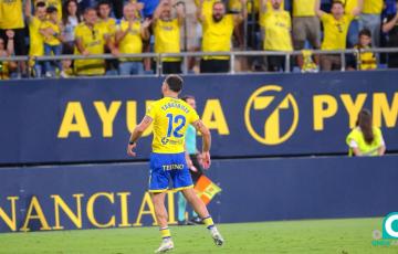 Iuri Tabatadze celebra el tanto del triunfo (Foto: La Liga)