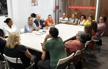 Óscar Torres en el encuentro con los representantes del Comité de Empresa