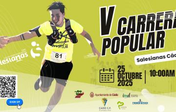 Cartel de la V Carrera Popular Salesiana Cádiz. 