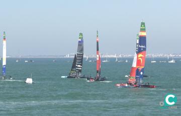 Imagen de la última jornada de la competición de la SailGP.