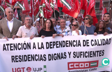 Imagen de la movilización de este miércoles en la plaza de España