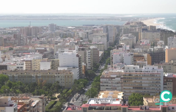 Imagen aérea de la capital gaditana