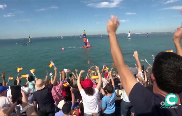 El representante español aclamado por el público en una de la pruebas