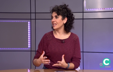 Mejías durante una entrevista en Onda Cádiz Televisión