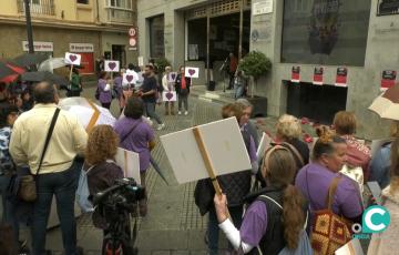 Concentración en la Plaza del Palillero en la jornada del 25N. 