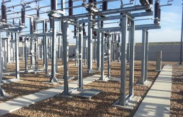 Imagen de archivo de una subestación eléctrica