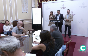 El regidor gaditano este viernes en la Junta de Gobierno Local