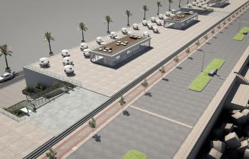 Infografía de la nueva zona que se habilitará para estacionamientos