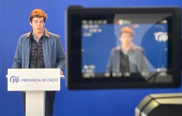 El diputado nacional por el PP Miguel Ángel Sastre en rueda de prensa.