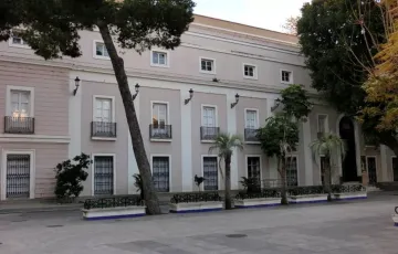 Fachada del Museo de Cádiz, situado en plaza de Mina. 