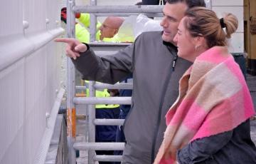 El alcalde inspecciona el estado de progresión de los trabajos