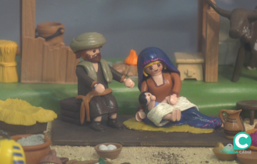 Detalle de una tradicional escena navideña dentro de la muestra