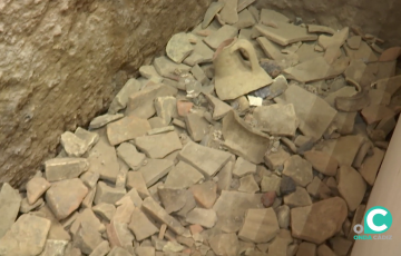 Parte del vertedero romano vinculado a las antiguas industrias pesqueras que se podrá visitar desde hoy