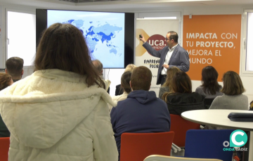 Exposición de los datos del estudio efectuado este lunes en el Centro de Transferencia Empresarial El Olivillo.