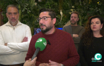 Rodríguez atiende a los medios durante el encuentro