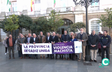 Minuto de silencio convocado por la Diputación Provincial de Cádiz.