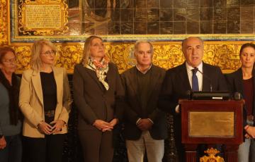 El regidor algecireño en su comparecencia ante los medios