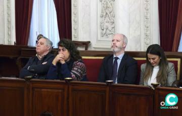 Concejales socialista durante la celebración de un Pleno municipal