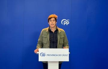 El diputado nacional del PP durante la rueda de prensa de este jueves 