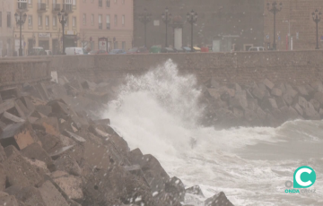 Oleaje en el Campo del Sur este miércoles