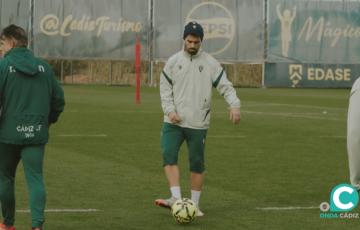 Suso en el entrenamiento de este jueves (Foto: Cádiz CF)