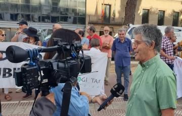 El ecologista gaditano atendiendo a un medio antes del juicio en 2024