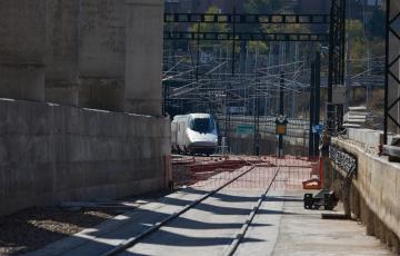 Llegada de un tren a la Estación Madrid Chamartín–Clara Campoamor, a 7 de noviembre de 2022, en Madrid.