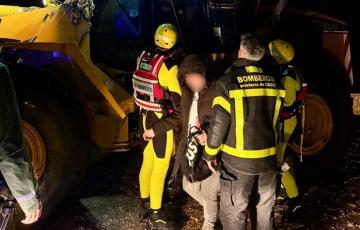 Para el operativo fue necesario el uso de una retroexcavadora 