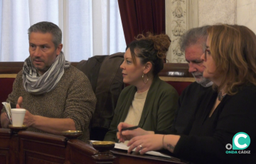 La concejala Elena Garrón durante el trasncurso de un Pleno municipal