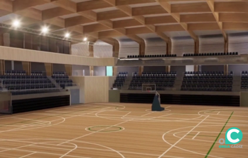 Imagen recreada del interior de la futura instalación deportiva