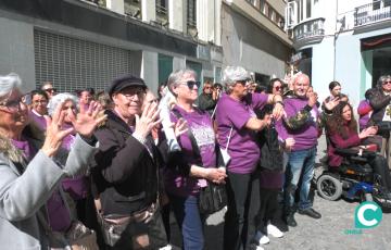 Imagen de la concentración en la Plaza del Palillero 