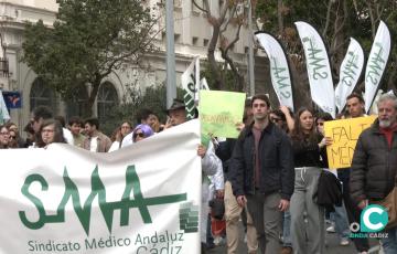 Manifestación de profesionales médicos en la anterior semana de huelga. 