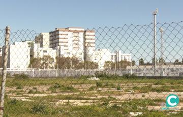 Solar del nuevo hospital de Cádiz.