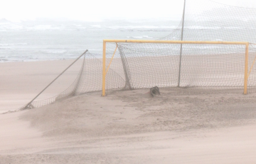 Equipamientos deportivos afectados en el litoral de la capital gaditana