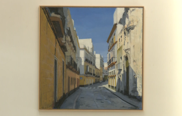 El pintor Cecilio Chaves se baja de sus azoteas para retratar las calles de Cádiz.