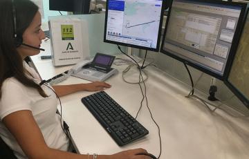 Operadora de la Sala 112 en una imagen de archivo