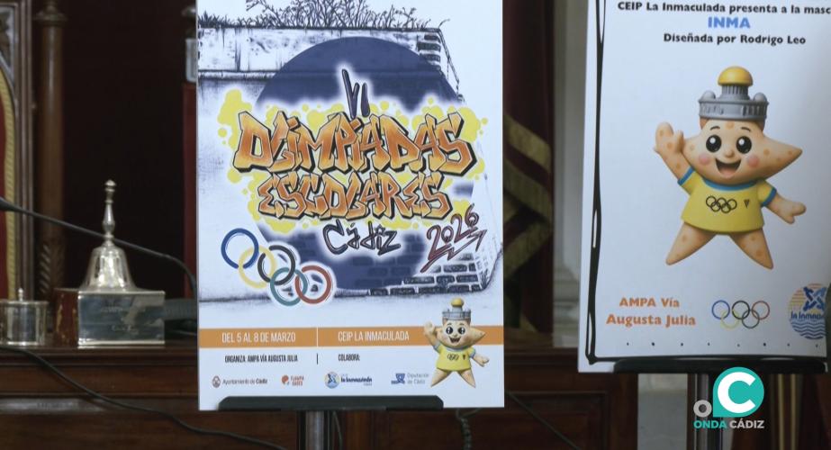 Cartel de las VI Olimpiadas Escolares que se celebrarán del 5 al 8 de marzo.