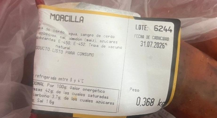 Uno de los productos de la marca Jupe Jerez retirados por alerta alimentaria.