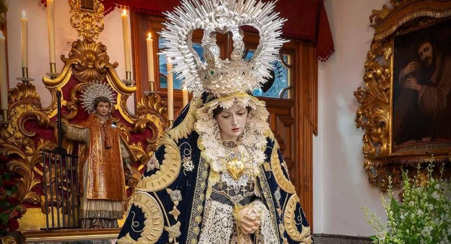La Orden ha querido sumarse a los actos del 300 aniversario de la parroquia con la imagen de San Lorenzo en el altar