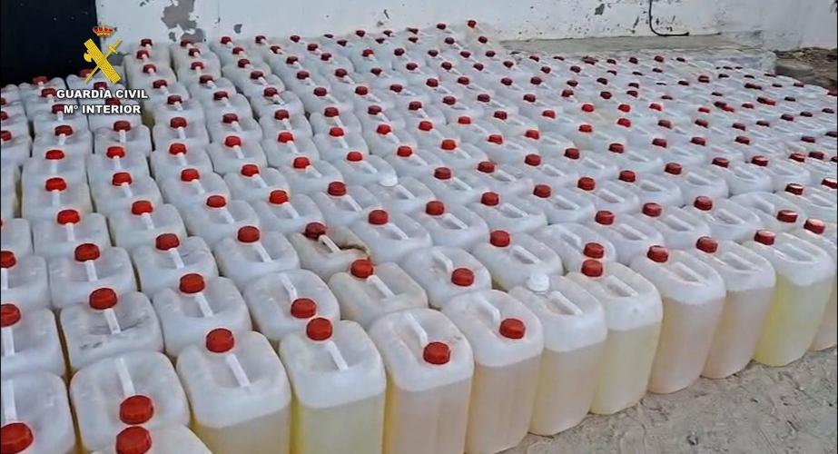 Psrte del género incautado durante la operación