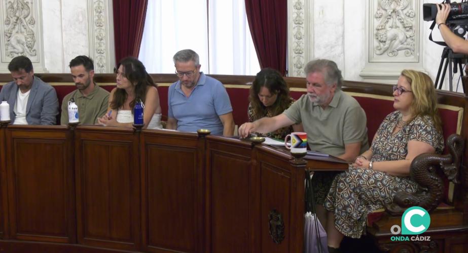Ediles de la formación durante un Pleno en una imagen de archivo