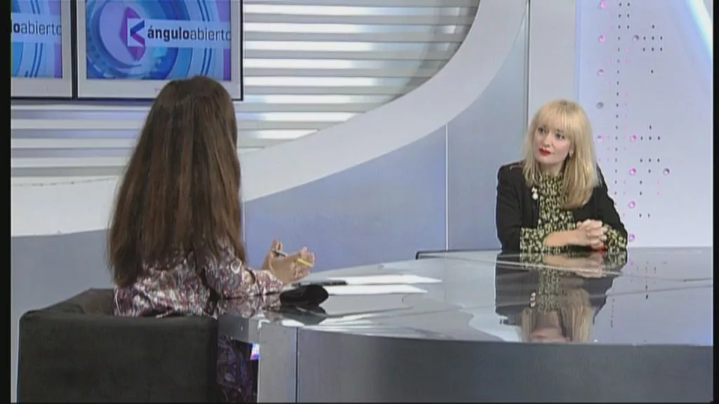 Carmen Castilla, Secretaria Gral. UGT-A, durante su entrevista en Ángulo Abierto.