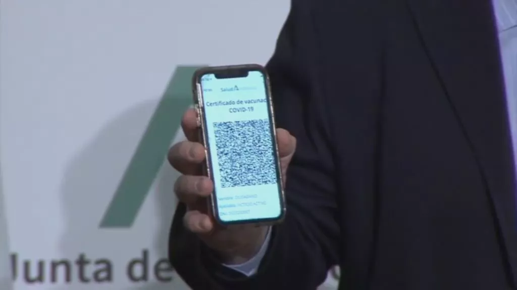 El código QR que certifica la vacunación