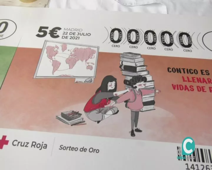 Uno de los boletos del Sorteo de Oro