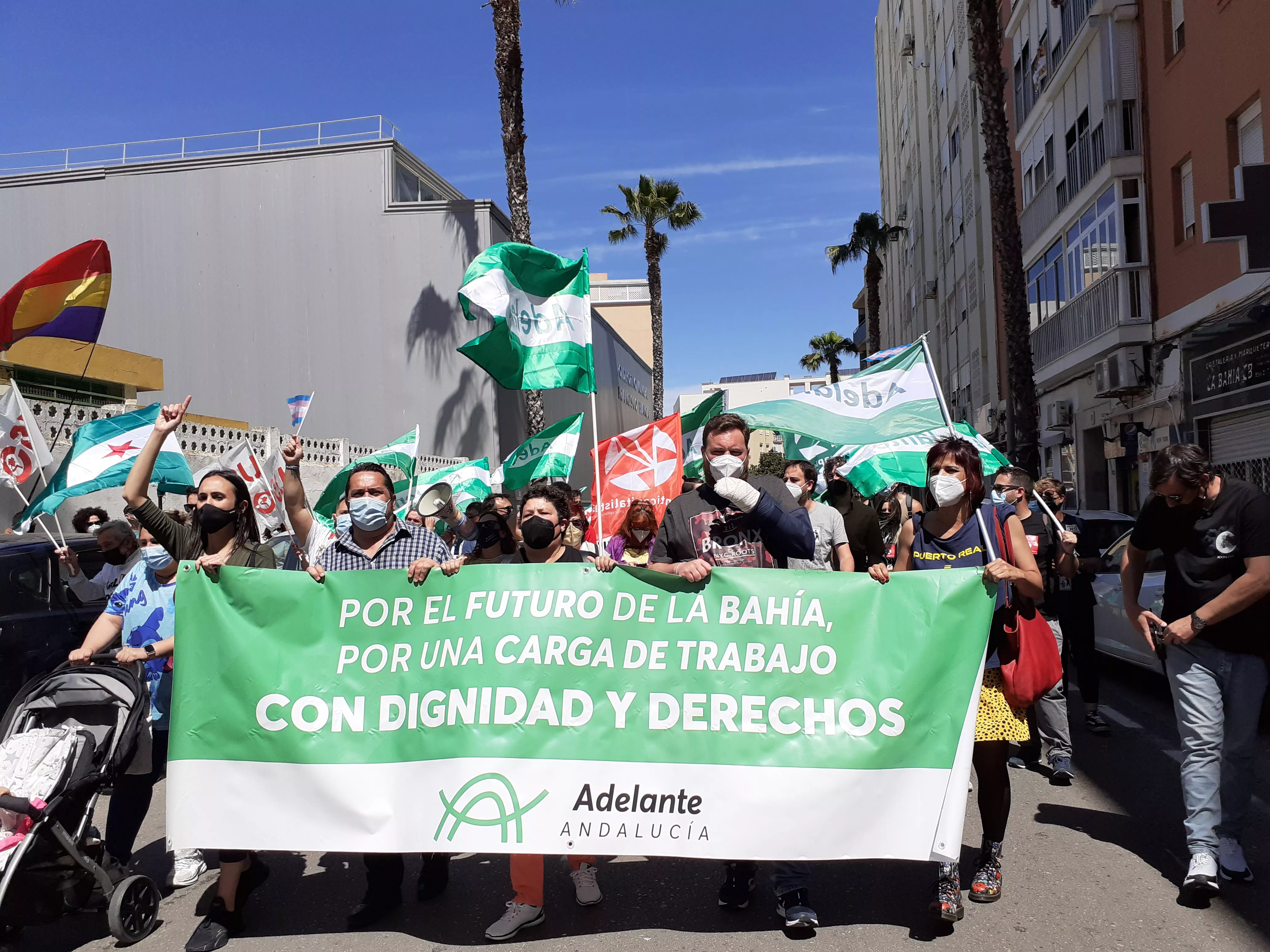 La confluencia sindical ha querido reivindicar el empleo en la capital