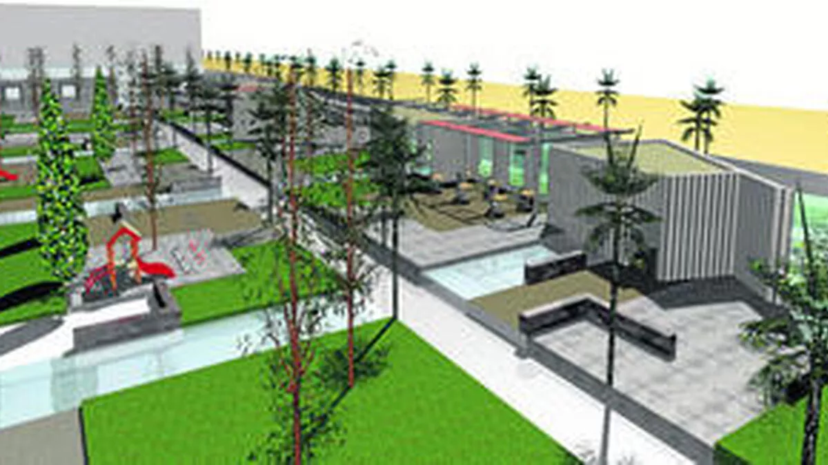 Boceto virtual de uno de los diseños planteados para el futuro parque del cementerio