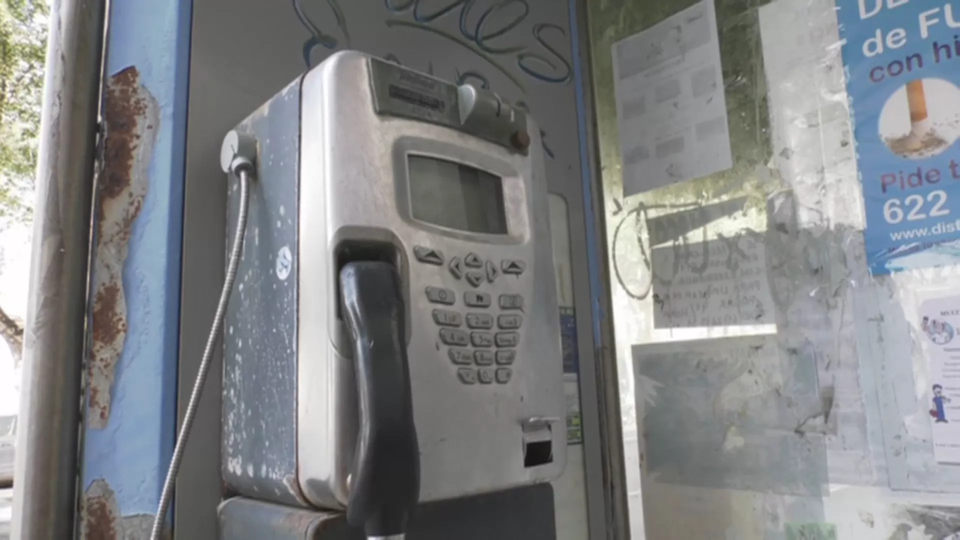 Cabina telefónica en Cádiz